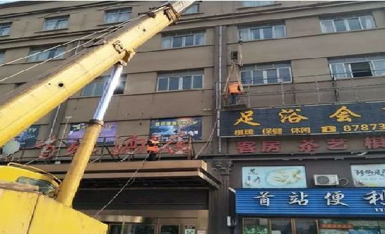 孝昌安装较高的门店招牌有什么好的方法？